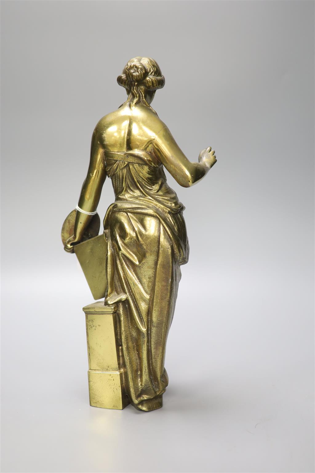 A brass of a classical lady, 37.5cm high